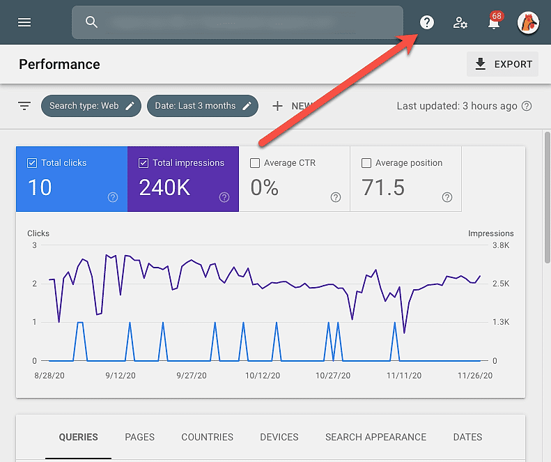 goole search console görseli